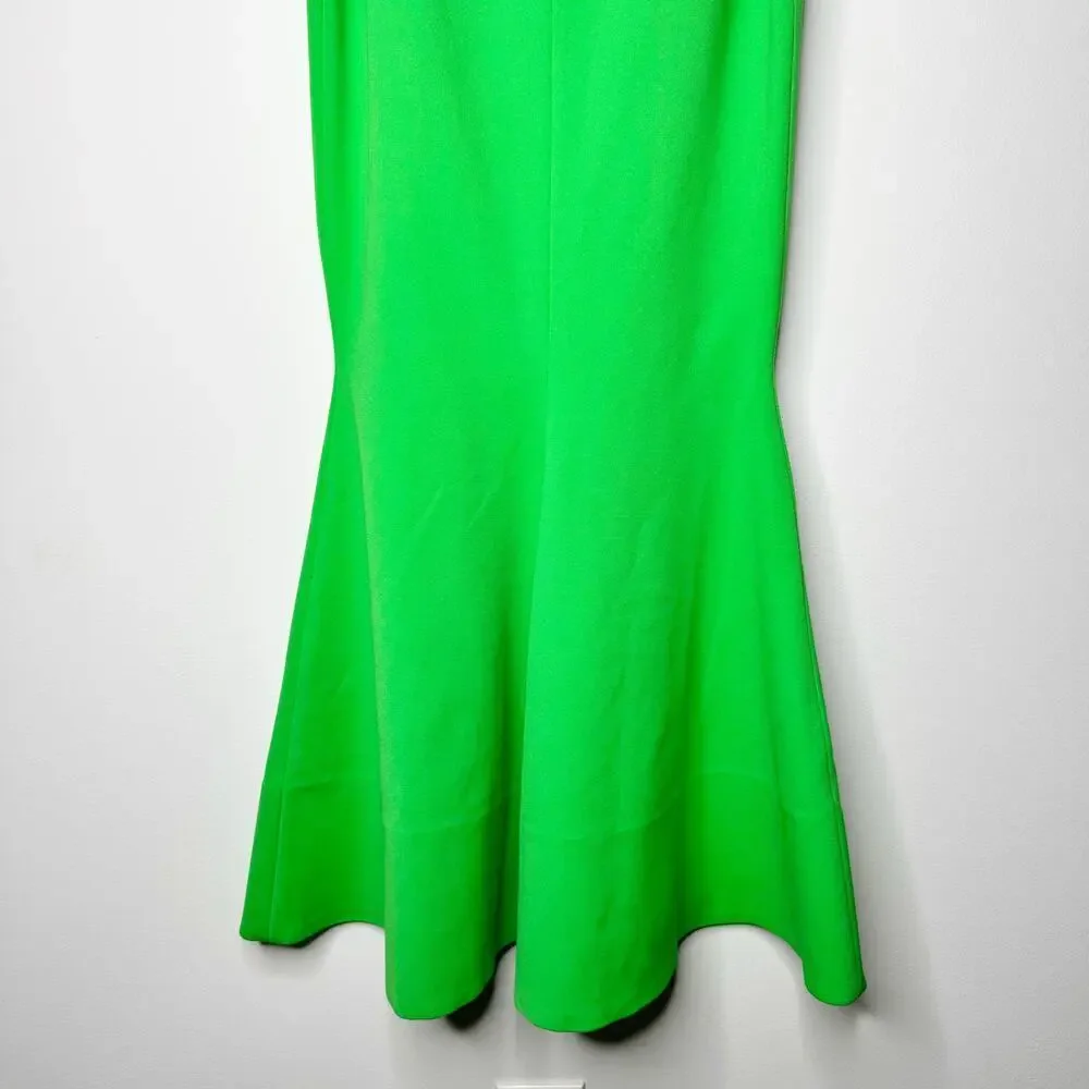 Solace London Lula Midi Dress Gown Formal Mermaid Vibrant Lime Green Size US 4 - Picture 5 of 11